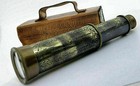 Antique Brass Telescope 16 Inch Maritime Nautical And Leather Spyglass Gift Item