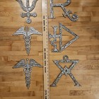 Vintage 1950s Pharmacy Rx Alchemy Symbols Cast Aluminum      drug Store 8pcs Nice 