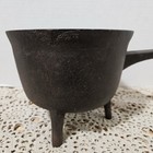 Antique American Cast Iron 3 Leg Posnet Skillet Cooking Smelting -very Old