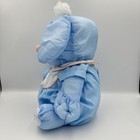 Vtg 1986 Fisher Price Puffalump Blue Puppy Dog Nylon Stuffed Plush With Outfit