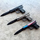8  Tactical Assisted Spring Hand Gun Pistol Revolver Folding Pocket Knife New