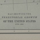 Antique 1886 Map Of United States Territorial Growth 14   x11   