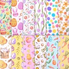  24 Sheets Easter Scrapbook Paper 12x12 Decorative Craft Paper Double Sided 