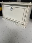 Vintage White Wooden Bread Box 
