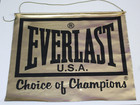 33  Vtg Everlast Boxing Banner Boxing Gym Advertising Sign Vintage Boxing Sign