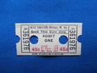 Vintage Ritz Theatre 45 Cent Tickets  strip Of 4  Drive-in Movie cinema - Wv