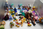 Large Mixed Lot Of 34 Disney Toys Figures Dolls Pvc Plastic Modern   Vintage