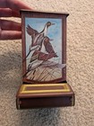 Vintage Jasco Tin Metal Match Holder Wall Dispenser Ducks In Flight Collectible