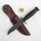 Usa Imperial Cutlery Korean War Era Pilot Knife Orig Leather Sheath  Rare Unused