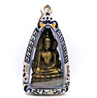 Antique Phra Buddha Chinnaraj 2485 Pendant Blessed By 108 Monks Thai Amulet Rare