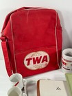 Huge Lot Twa Airlines Memorabilia Royal  Ambassador Glasses Napkins More