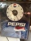 Vintage Pepsi Clock W Light  rare 