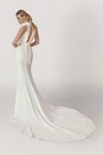 Madison James Ivory Nude Goldie Crepe Wedding Gown Size 10  1399