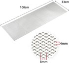 Universal 40 x13  Car Grill Mesh 4x8mm Rhombic Hole Silver   Aluminum 100x33cm