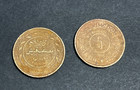 Jordan 5 Fils Lot Of 2 Coins - 1967 And 1975    Vintage Coins