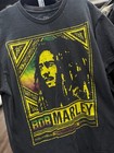 Vintage Bob Marley Reggae Concert Graphic Tee Black T-shirt Size L