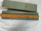  2  Antique Green 1940 s Bank Safety Deposit Box