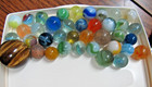 Miscellaneous Vintage Glass Mixed Lot   Nice Group Used Marbles   Toy Marble