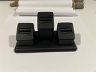 Black Leather 3 Ring Jewelry Display Stand