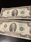 Lot Of 4 Us Two Dollar Bills 1976 Currency Jefferson Money Federal Reserve Note