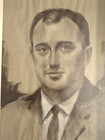 Vtg Framed Pastel 1962 Collins Portrait Reverend Wayne Smith Jimmy Carter On26
