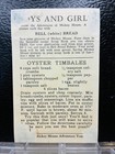 1930s Mickey Mouse Walt Disney Bell Bread Recipe Card Cat Bath