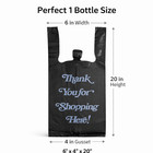 Black    thank You    Liquor Shopping Bags 6x4x20 Heavy Duty  0 98 Mil Bulk