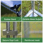 10x10x6 6ft Outdoor Metal Walk-in Chicken Coop Cage Animal Poultry House Hutch