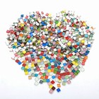 Glass Crystal Mosaic Tiles Wall Craft Stained Glass Decor Diy Craft Mixed Colors