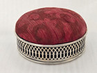 Antique Bigelow Kennard Sterling Silver Powder Box Pin Cushion All Original