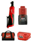 Milwaukee M12 Cordless Electric 3 8in  Ratchet Kit  With 1 Battery  12 Volt