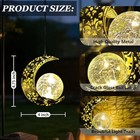 Hanging Solar Lights Outdoor Lanterns Garden Decorations  2 Pack Moon Lights 