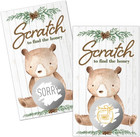 50 Pack Bear Theme Scratch Off Game  Retro Pinecone Bear Honey Scratch Card For 