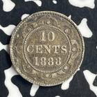 1888 Newfoundland 10 Cents Lot jm9653 Silver  Key Date  Rim Nick