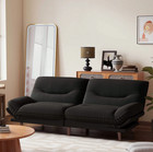 Convertible Futon Sofa Bed Loveseat Sleeper 2 Seater Adjustable Backrest Couch