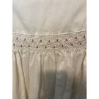 Vintage Polly Flinders Hand Smocked Dress White Floral Lace Trim Size 6
