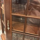 Vintage Wood Curio Cabinet Glass Display Case Wall Mount Or Tabletop 20 x23 x6 