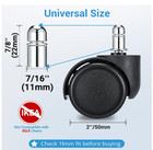 Office Chair Wheels Replacement 5 Pcs 2 Inch Office Chair Casters Heavy Duty