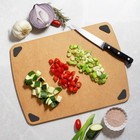 Wood Fiber Cutting Board With Non-slip Silicone Feet  Dishwasher Safe Cutting   