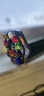 Vintage Stained Glass Kaleidoscope W Dual Wheels Green Glass Slag  Mesmerizing