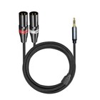 3 5mm Trs Stereo To Dual Xlr Male Y-splitter Cable Hi-fi Audio Cable Low Noise