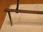 18th Century Wrought Iron Fireplace Hearth Cooking Trivet W fork Rest  video 