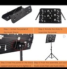 Adjustable Music Stand Notebook Holder With Versatile Height