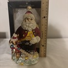 Vintage Christopher Radko Rare Stardust Santa Ornament With Box