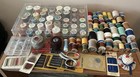 Vintage Lot Of Sewing Thread  101  Needles  Scissors - See Remarks   Photos