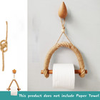 Handmade Weave Paper Roll Holder Wall Mount Toilet Tissue Dispenser Rack Decor