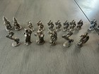 Vtg Gallo Mythical Pewter  Wizard Witch Castles Dragons Unicorn Lot Of 32 Pieces