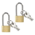 Solid Brass Padlock With Key  Pad Lock 2 05in  Wide Lock Body  Locker  2 Pack 