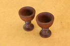 Old Antique Vintage Small Pocket Size Wooden Wood Cups Goblets Mugs Farm Rustic 