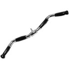Deluxe 28  Curl Bar Cable Attachment With Rubber Handgrips
